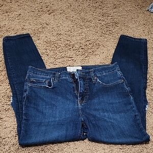 Free People Dark Blue Skinny Jeans